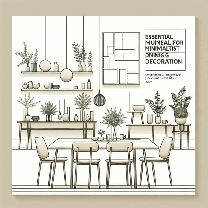 Comedor minimalista decorado