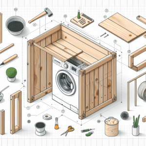 "Así he hecho yo misma con tableros de madera un mueble para cubrir y ganar almacenamiento encima de la lavadora"