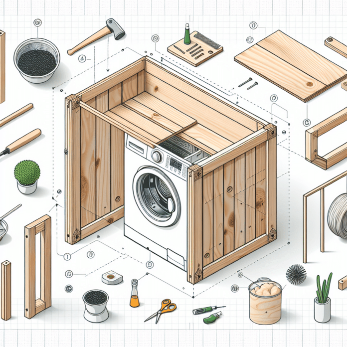 "Así he hecho yo misma con tableros de madera un mueble para cubrir y ganar almacenamiento encima de la lavadora"