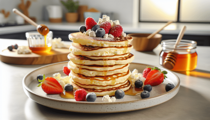 Cottage cheese pancakes: tortitas altas en proteína y fibra