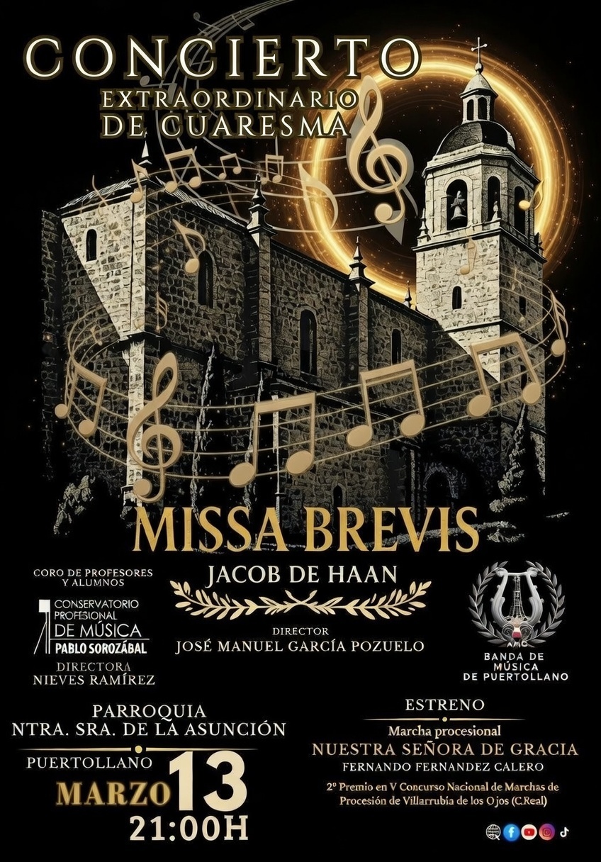 Fernando Fernández presentará su nueva composición 'Nuestra Señora de Gracia' en el concierto 'Missa Brevis' junto a la AMC y el coro del Conservatorio 2