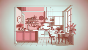 Cocina rosa en un piso danés de 70 m²: cómo decorar con color sin que parezca caótico