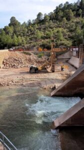 Arrancan los trabajos para reforzar la seguridad en el azud de Liétor, que deriva agua para abastecer a Hellín