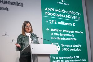 Castilla-La Mancha entregará 36 millones de euros antes de fin de año para adquirir vehículos eléctricos