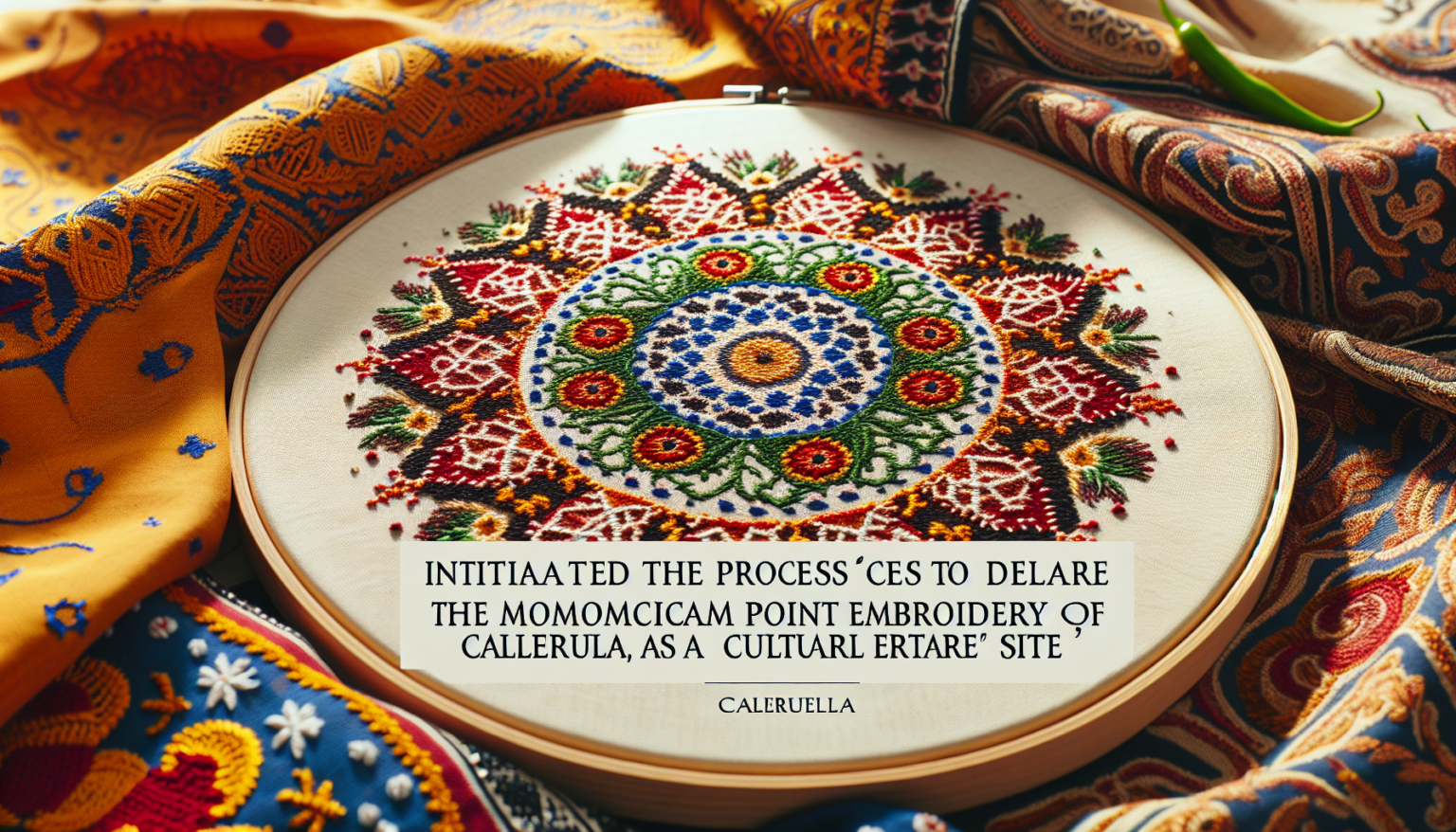 Iniciado el expediente para declarar BIC en la categoría de Bien Inmaterial el Bordado de Punto Moruno de Caleruela