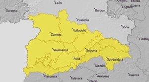 La Aemet amplía a Burgos los avisos por lluvias y tormentas previstos para este sábado