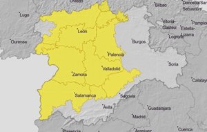 Las lluvias y tormentas mantendrán este domingo en aviso a siete provincias de CyL