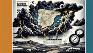 Previsión meteorológica para este lunes en Castilla-La Mancha: tormentas fuertes en el extremo sur de Albacete