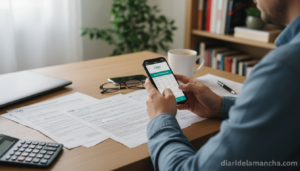 Contribuyente pidiendo cita previa renta 2026 declaracion IRPF Hacienda