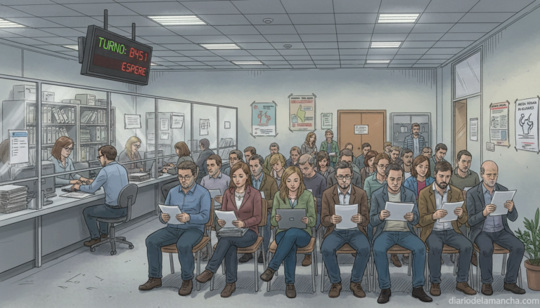 Sala de espera servicios sociales Ciudad Real para regularizacion de inmigrantes