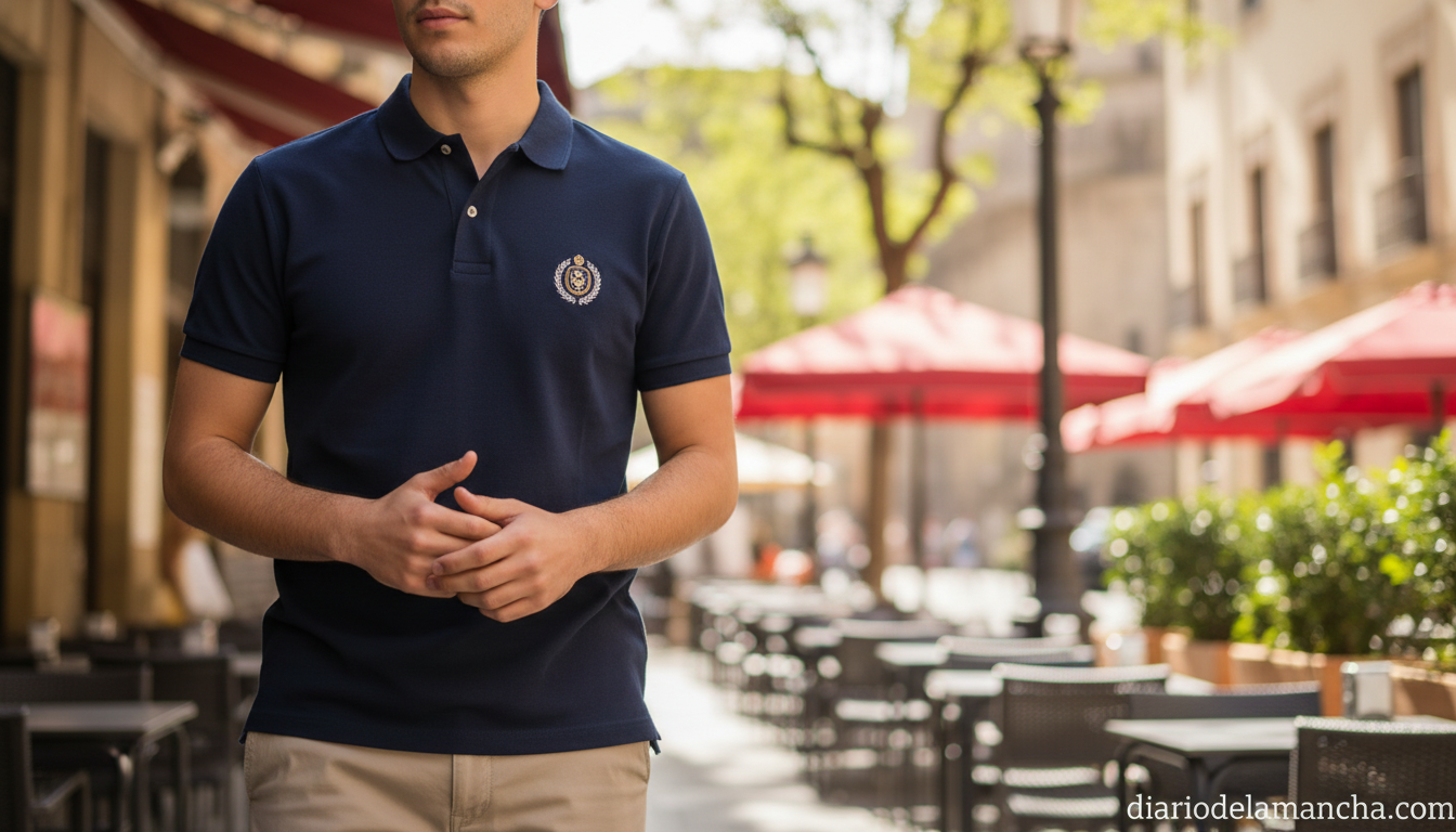 Hombre con polo de algodón Jack & Jones en primavera por la calle