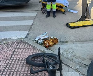 Atropellado un menor en Cuenca cuando cruzaba un paso de peatones en su bicicleta