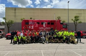 Cerca de un centenar de efectivos participan en el simulacro del Plan de Emergencia Exterior en Quer (Guadalajara)
