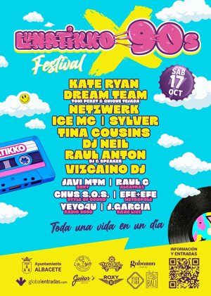 El Festival Lunátikko 90s llega en octubre a Albacete para revivir grandes éxitos de los 90 con artistas internacionales