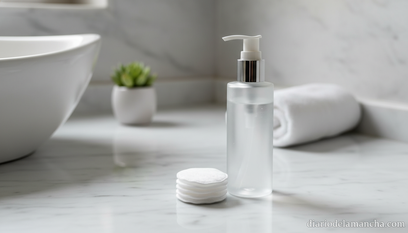 Una botella por segundo: El éxito mundial del agua micelar en el mercado de la belleza 1 Agua micelar desmaquillante en rutina de belleza facial
