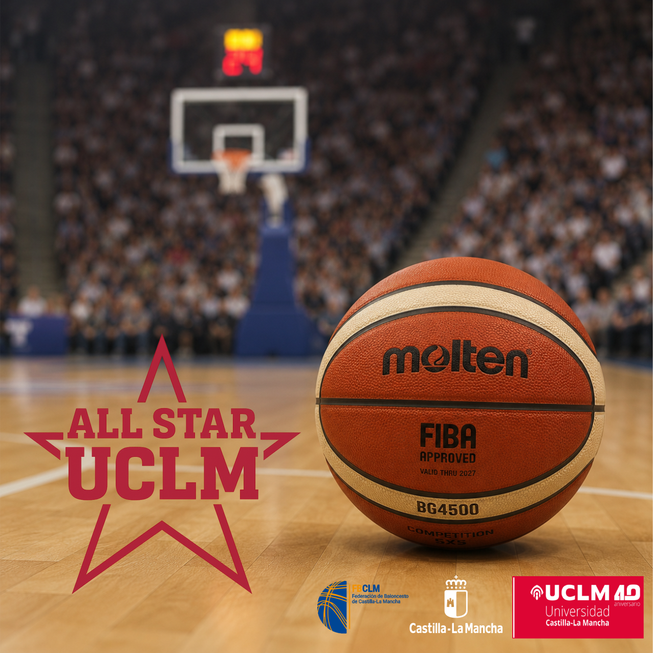 Cartel del All Star UCLM 2026 de baloncesto en Ciudad Real
