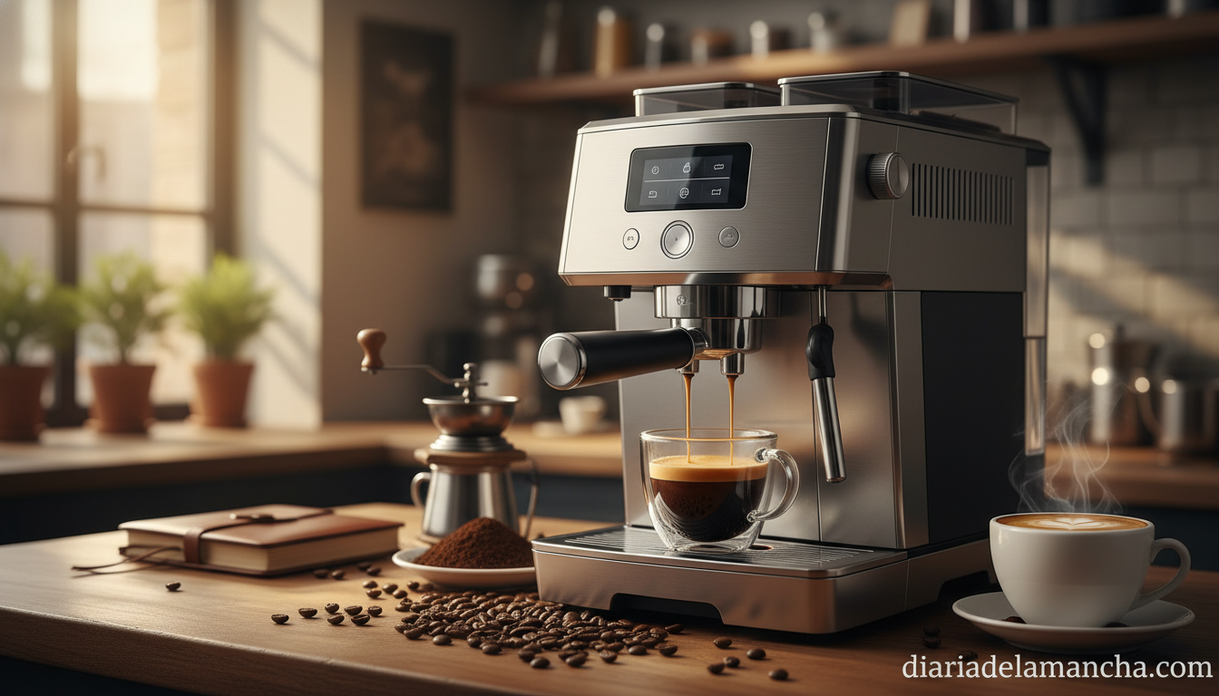 Descubriendo la cafetera superautomática definitiva tras probar las mejores del mercado 1 Cafetera superautomática Ninja Luxe Essential preparando expreso