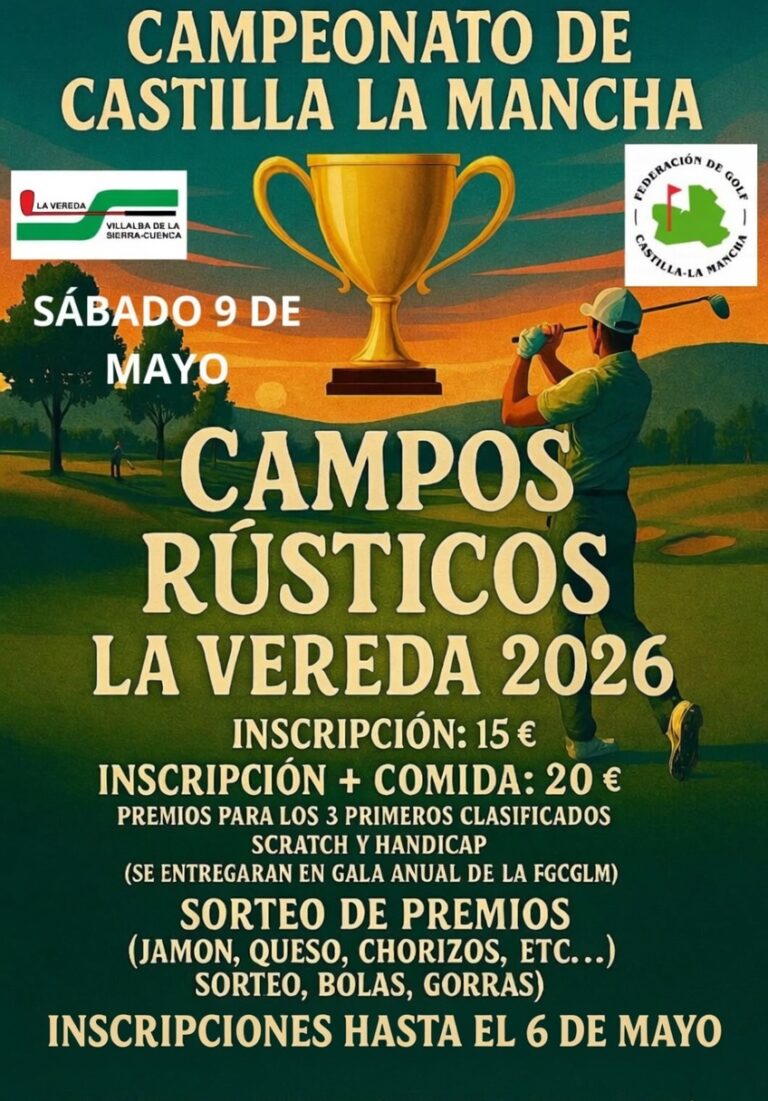 Jugadores en el campo rústico de golf La Vereda durante una competición