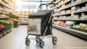 Carrito de la compra plegable con compartimento refrigerante