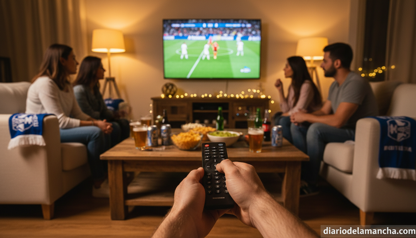 Disfruta del clásico europeo del mes con la mejor oferta en Movistar Plus+ 1 Aficionados viendo un partido de Champions League en casa por Movistar Plus+