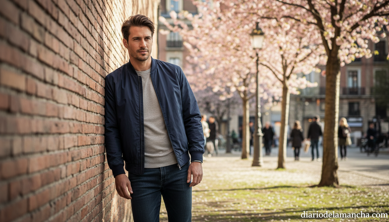 chaqueta bomber Jack Jones hombre primavera moda urbana