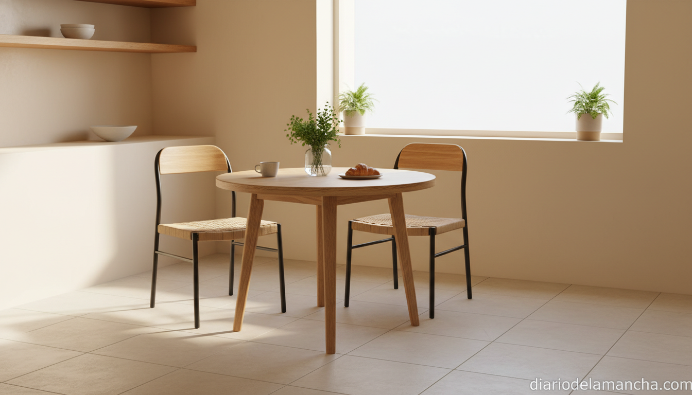 Conjunto de mesa y sillas de cocina pequeño para espacios reducidos