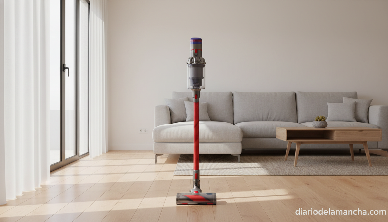 Aspiradora Dyson V11 Fluffy en salón moderno
