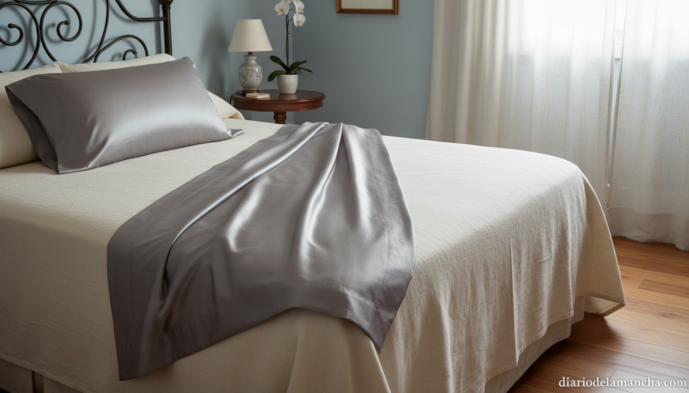 La funda de almohada de seda orgánica revoluciona el cuidado nocturno con piel más suave y pelo radiante al amanecer 1 funda almohada seda organica cama descanso nocturno pelo piel