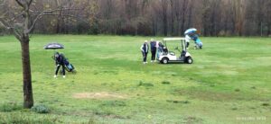 Jugadoras en el campo de golf de Illescas durante una competición femenina de la liga regional