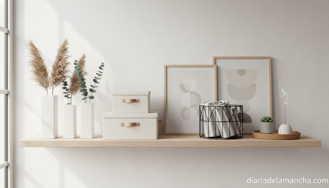 Ikea ofrece envío gratuito en accesorios económicos esta semana: incluye cajas, utensilios y más 1 Accesorios de hogar Ikea organizados en estantería minimalista