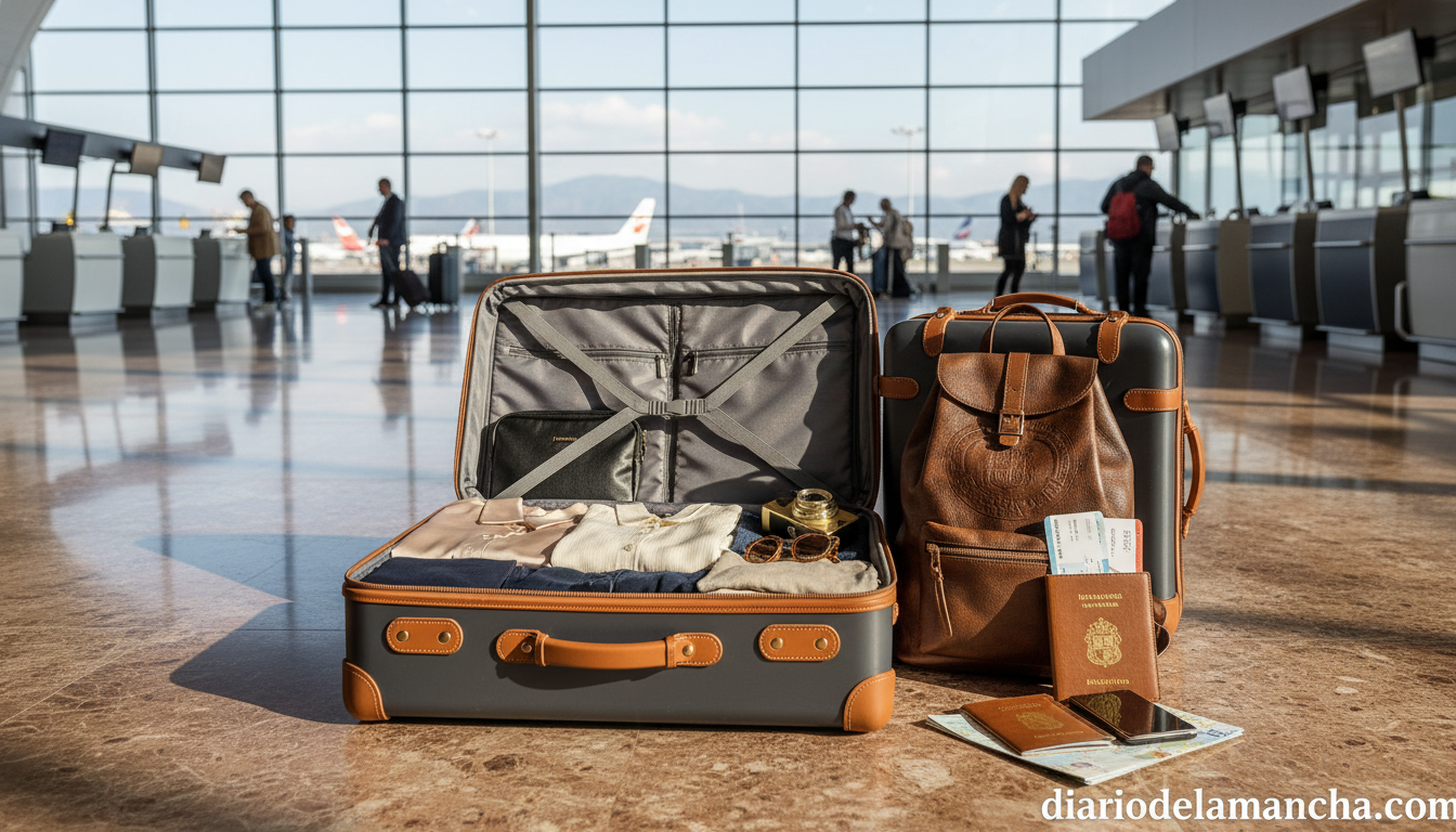 Maleta equipaje premium accesorios viaje estilo moderno