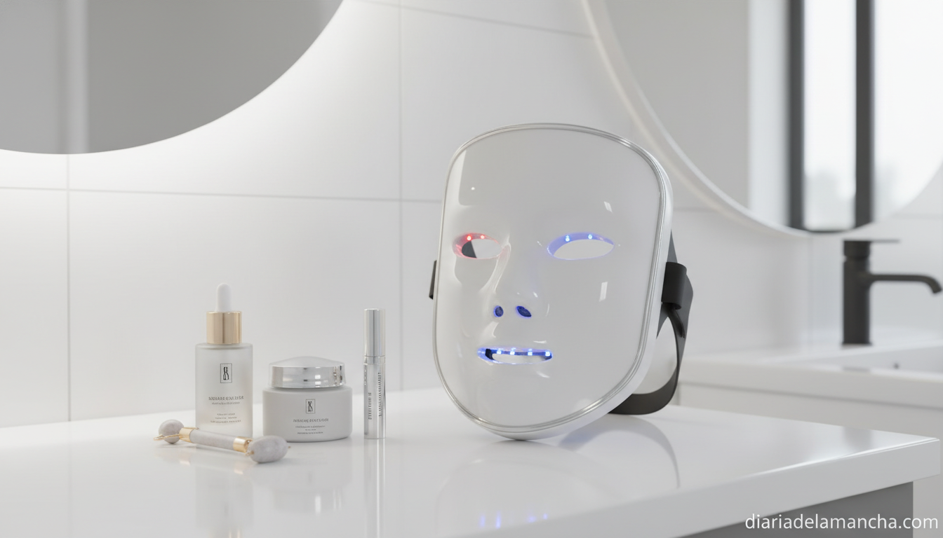 Máscara LED terapia de luz para cuidado antiedad de la piel