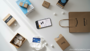 Ofertas y descuentos de la semana en Amazon con móvil y cajas de producto