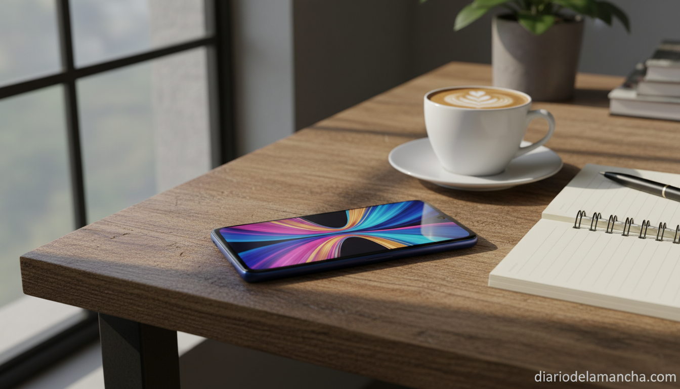 POCO F8 Pro smartphone gama alta asequible sobre escritorio