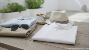 Polo blanco Levi's en escenario veraniego casual