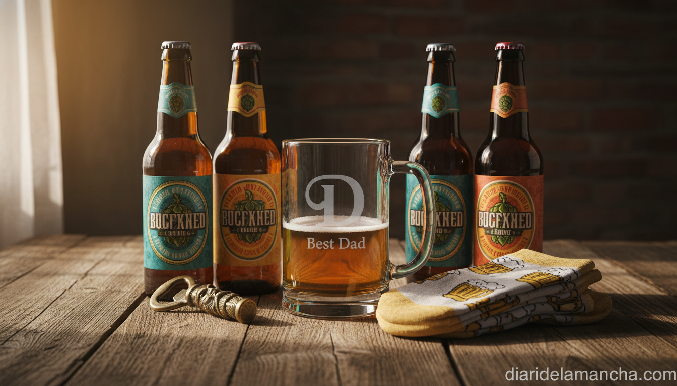 Regalos Día del Padre para amantes de la cerveza: jarra, cervezas y accesorios