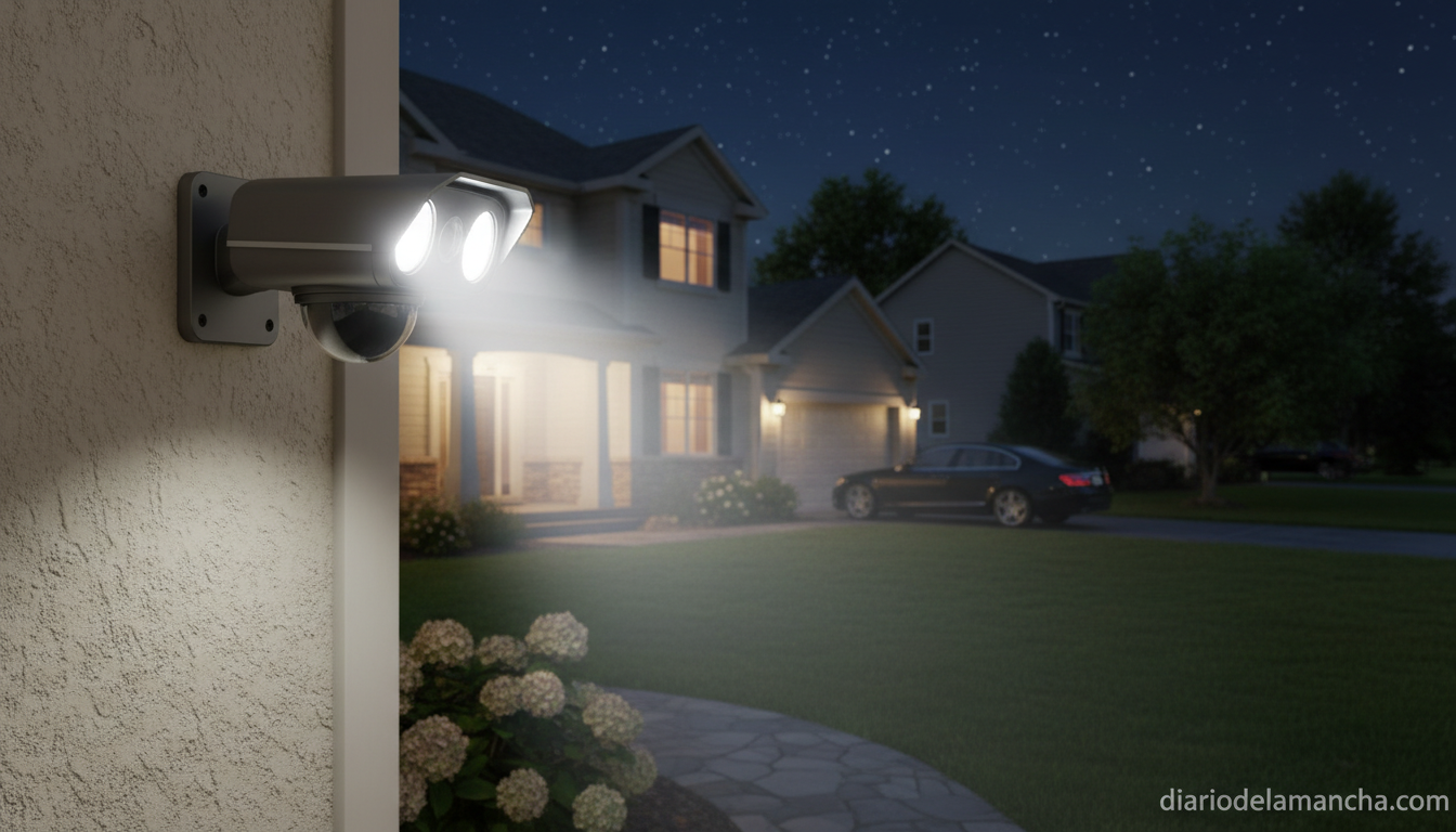 camara vigilancia exterior 4K Reolink TrackFlex con foco y doble lente