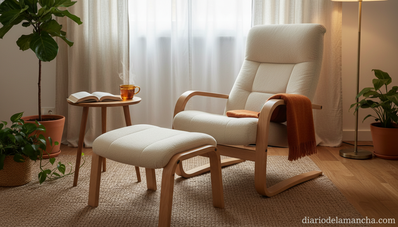 Sillón ergónomico cómodo para el salón y el descanso en casa