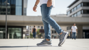 Zapatillas Skechers para hombre en entorno urbano casual