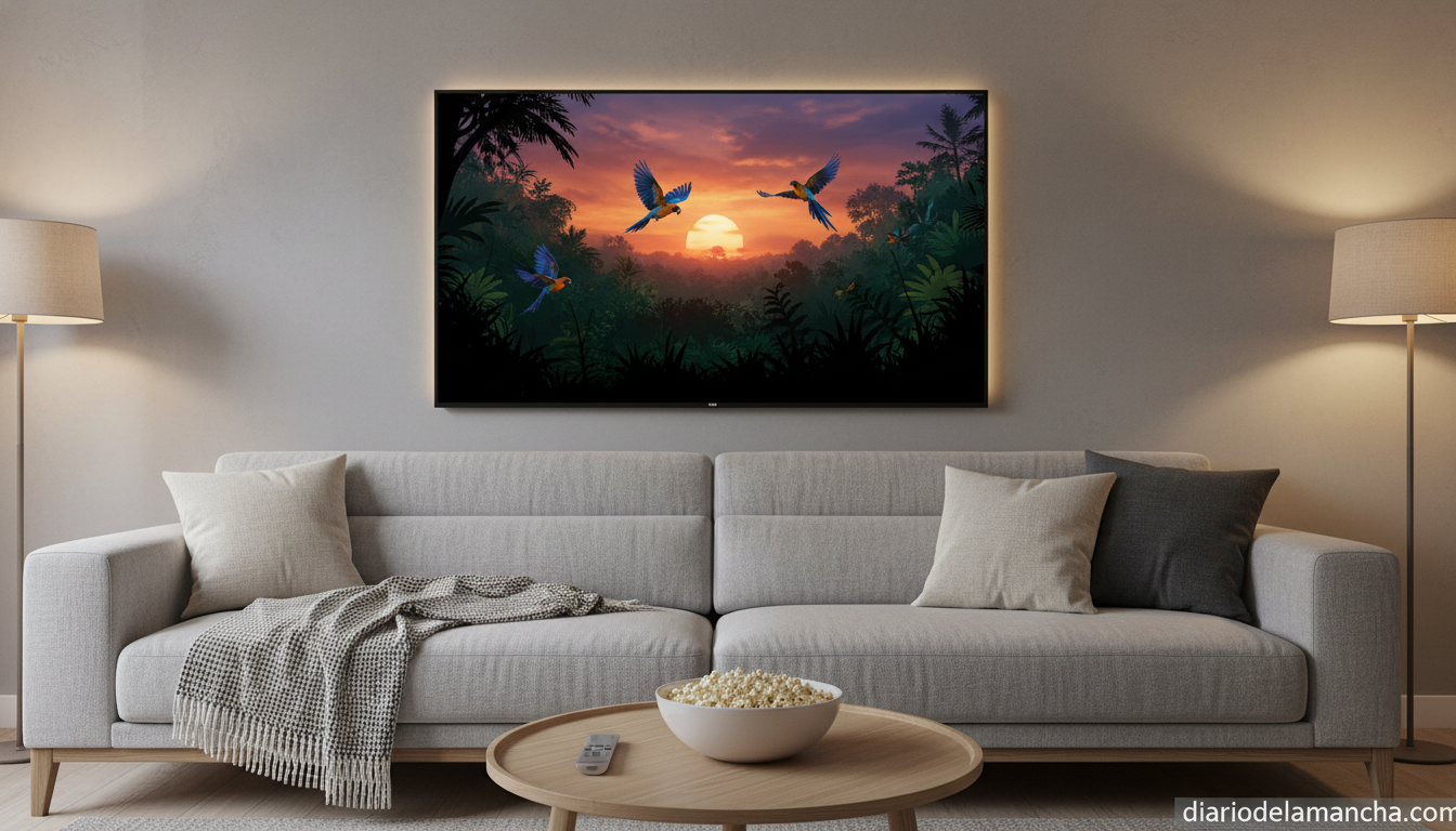 Tcl presenta su smart TV ideal: calidad, funciones completas y un precio sorprendentemente bajo 1 Smart TV TCL 50Q7C en salón moderno – imagen 4K con colores vibrantes
