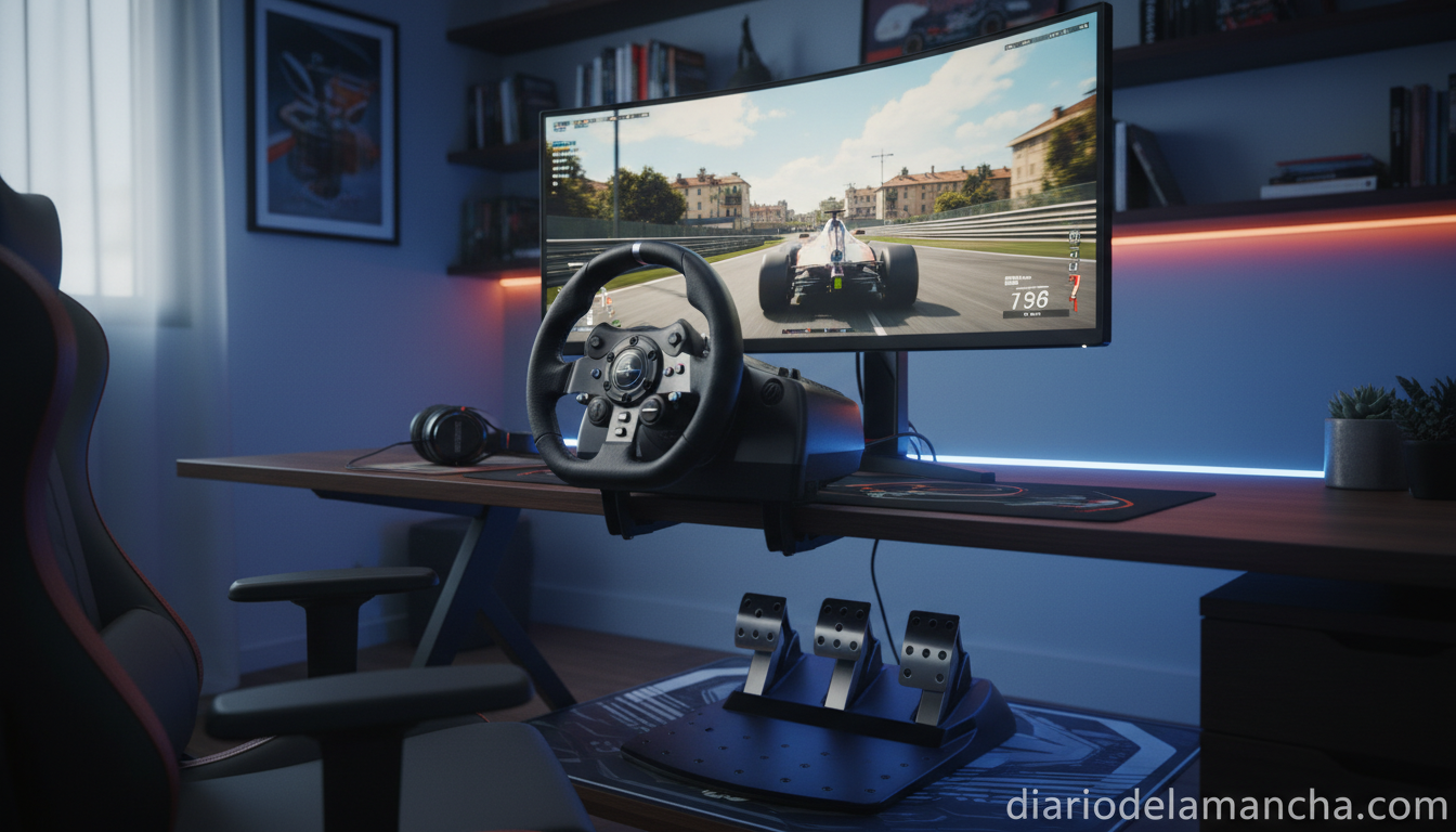 volante con pedales Thrustmaster T128 simulador de carreras gaming
