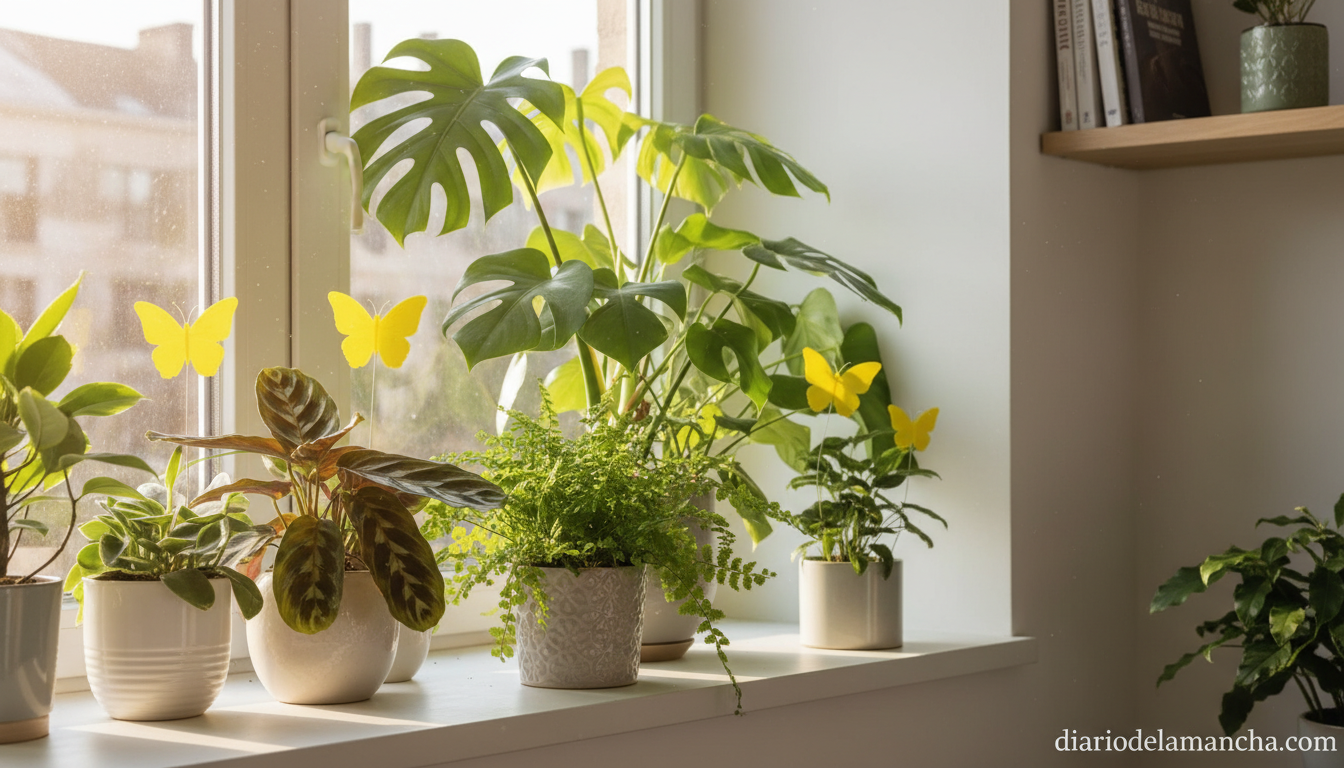 Cómo deshacerte de las moscas en tu hogar de forma natural sin químicos 1 trampas adhesivas amarillas para moscas en plantas de interior