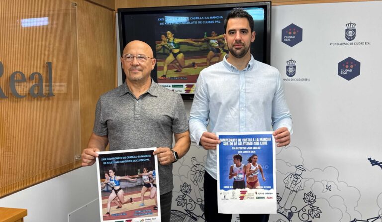 Atletas compitiendo en el Campeonato absoluto de clubes de CLM en Ciudad Real