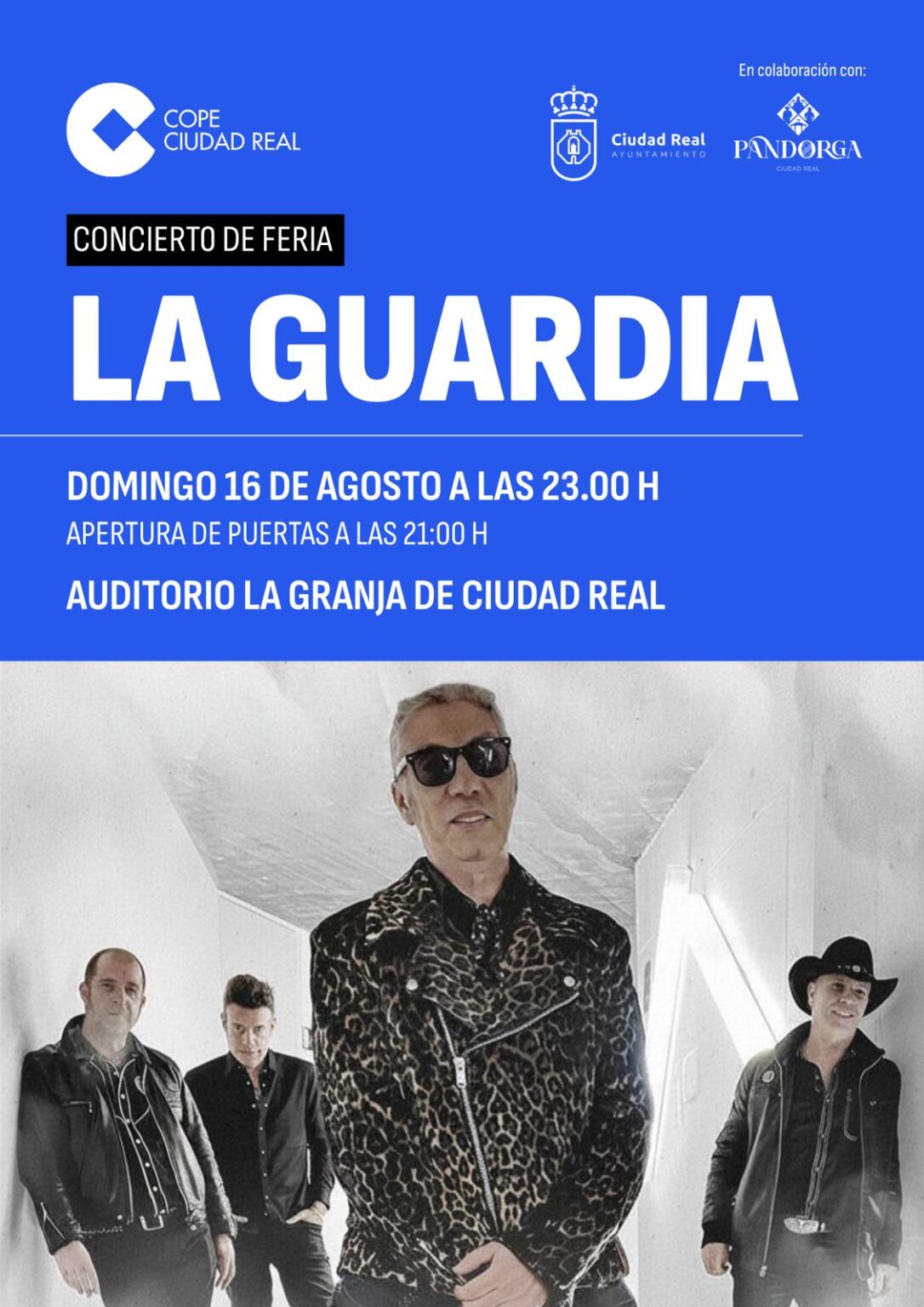 La Guardia en concierto verano Ciudad Real agosto 2026