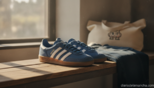 Zapatillas Adidas Handball Spezial retro de mujer en escenario lifestyle