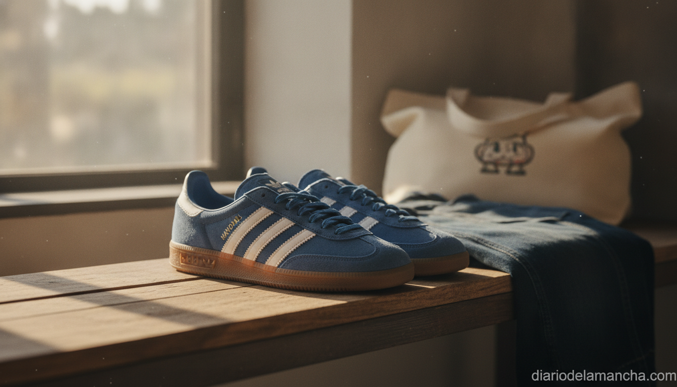 Zapatillas Adidas Handball Spezial retro de mujer en escenario lifestyle