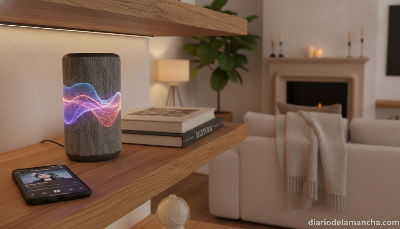 Precios y ventajas de los productos más populares: Guía para elegir el mejor para ti 1 Altavoz inteligente con streaming de música en salón acogedor