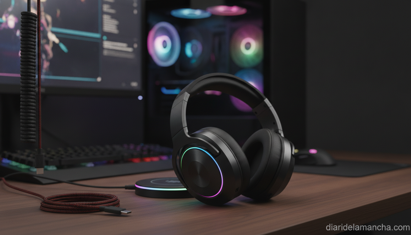 Triple Conexión y 60 Horas de Batería por 64 €: Los Auriculares Gaming con Una Relación Calidad-Precio Insuperable 1 Auriculares gaming inalámbricos con triple conexión 60 horas de batería