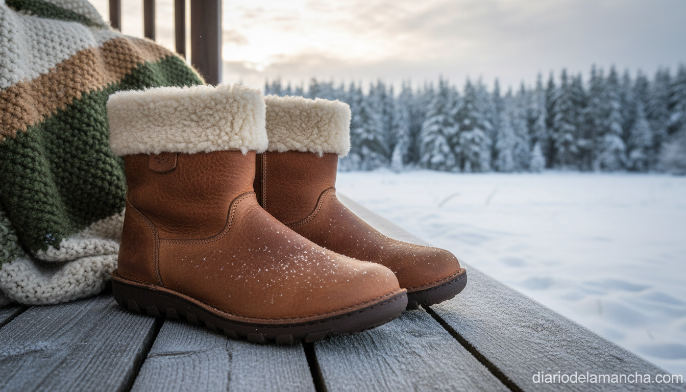 Botas barefoot invierno nieve con puntera ancha y suela plana