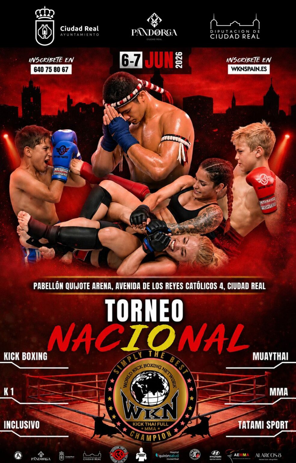 Cartel del Torneo Nacional de deportes de contacto AMM Ciudad Real